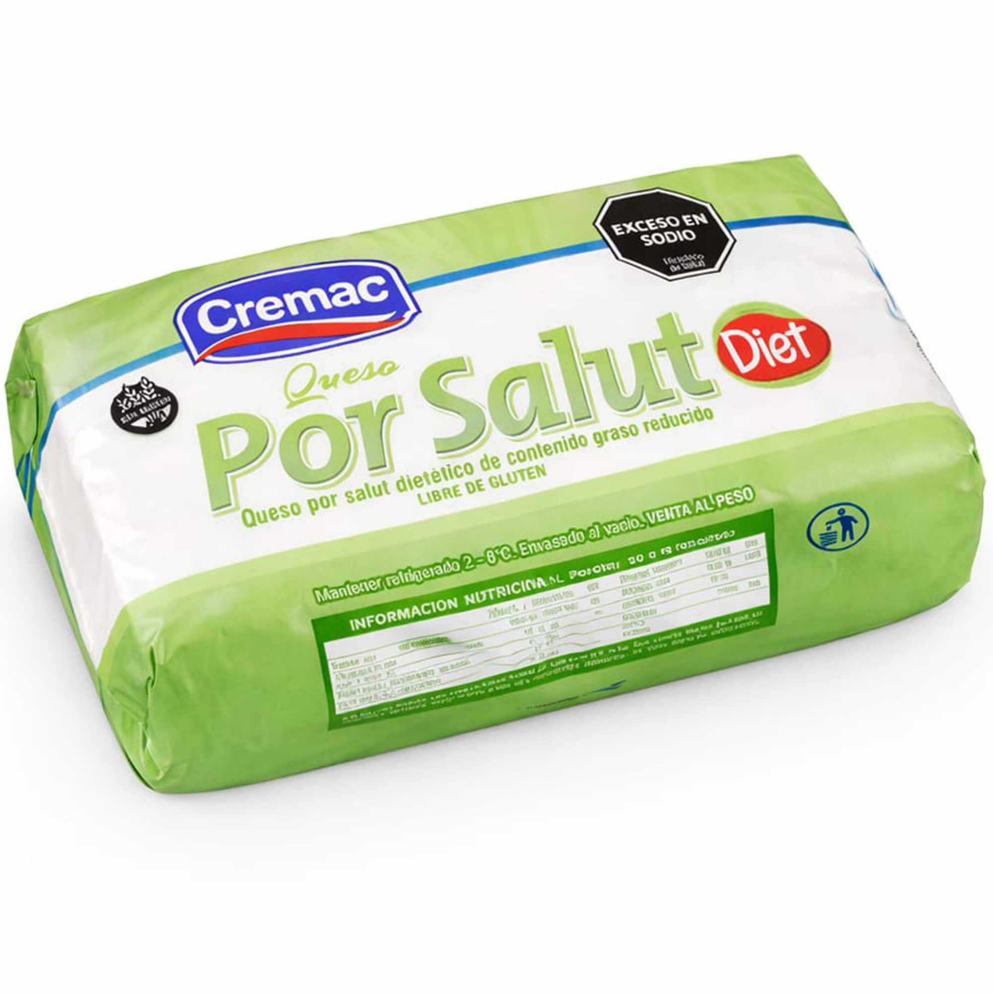 Queso port salut light Cremac fraccionado x kg.