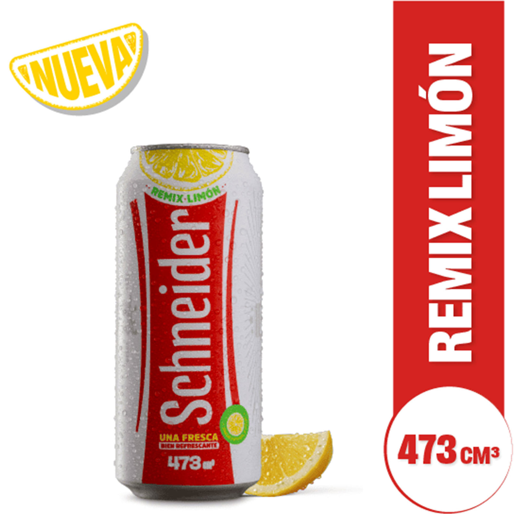 Cerveza Rubia Schneider Remix Limón 473 Ml
