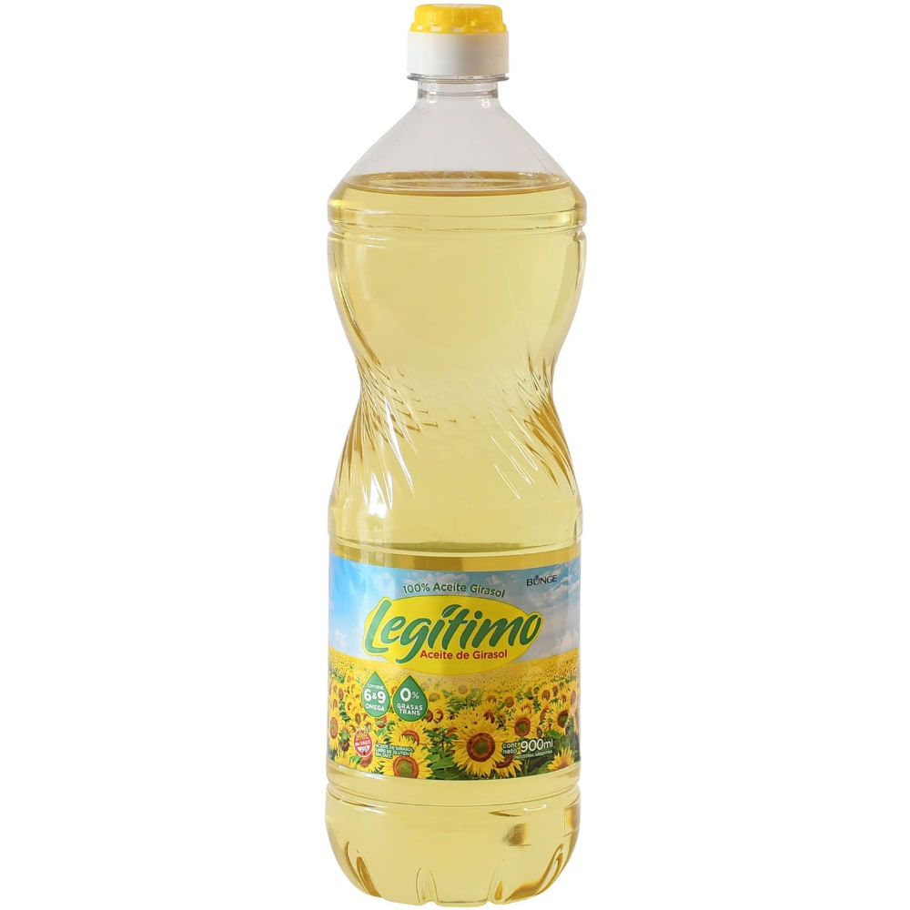 Aceite De Girasol Legítimo 900 Ml