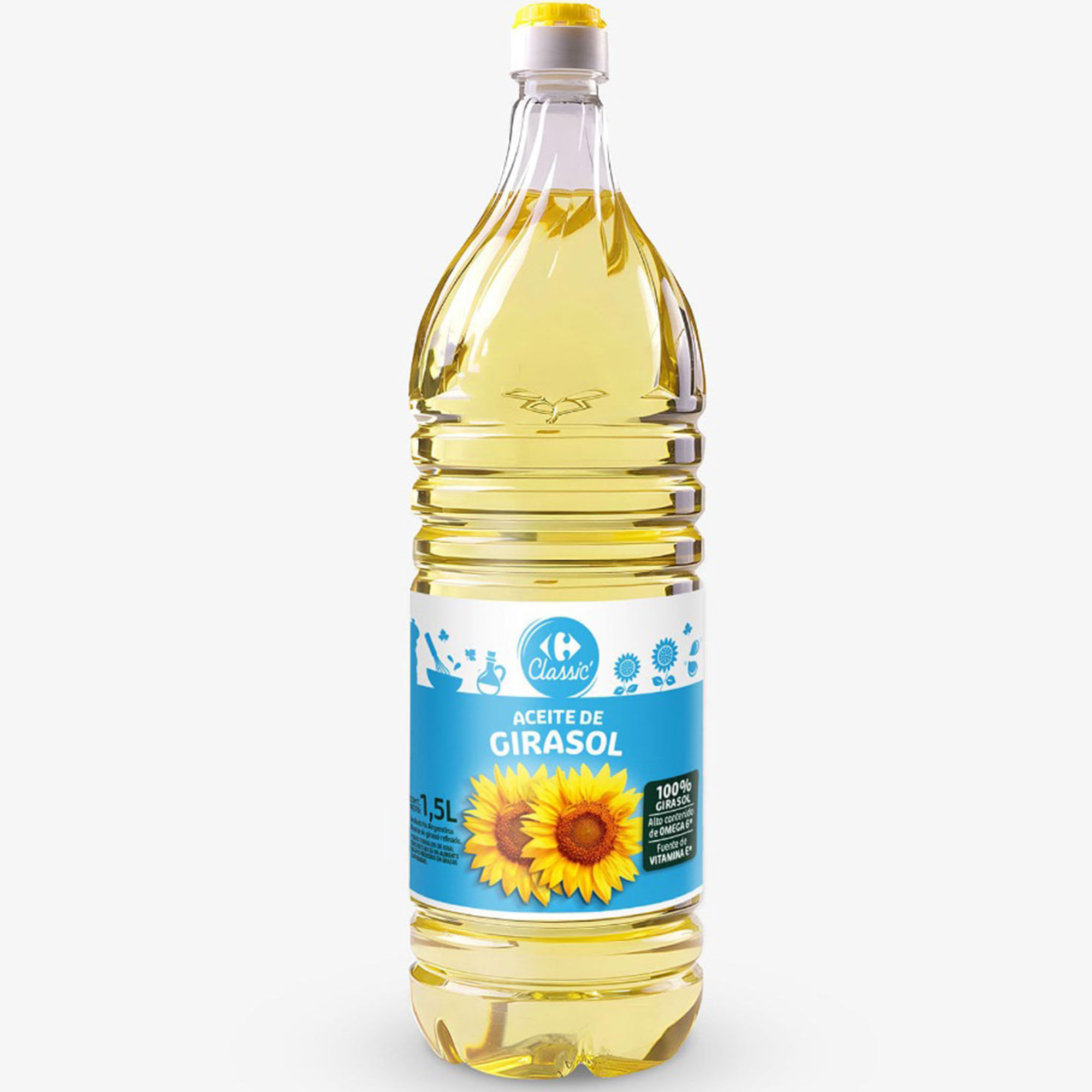 Carrefour Aceite de girasol alto omega Carrefour Classic pet 1.5 lts