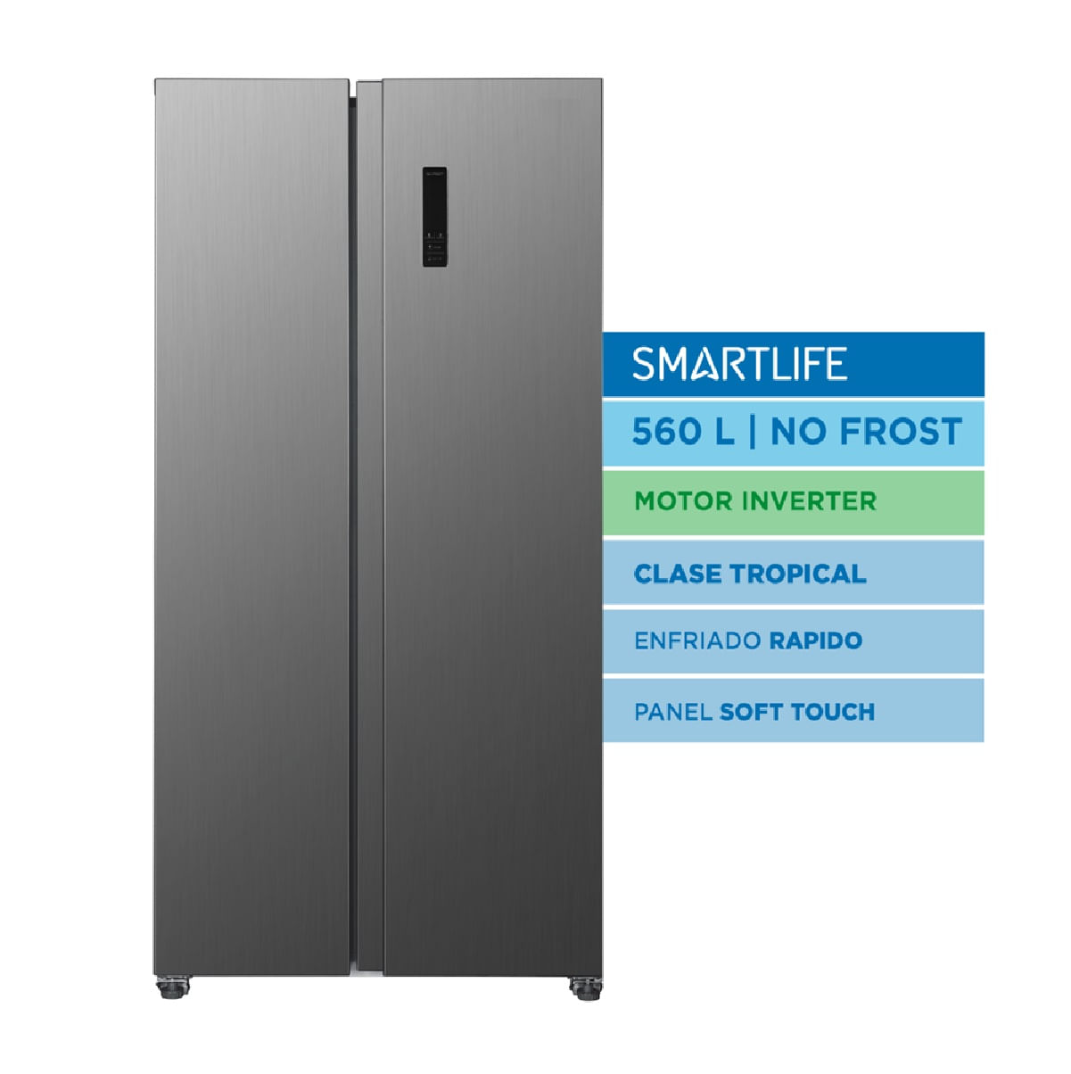 Heladera Smartlife Side By Side 560l No Frost Inverter Sl-Sbs690s2p