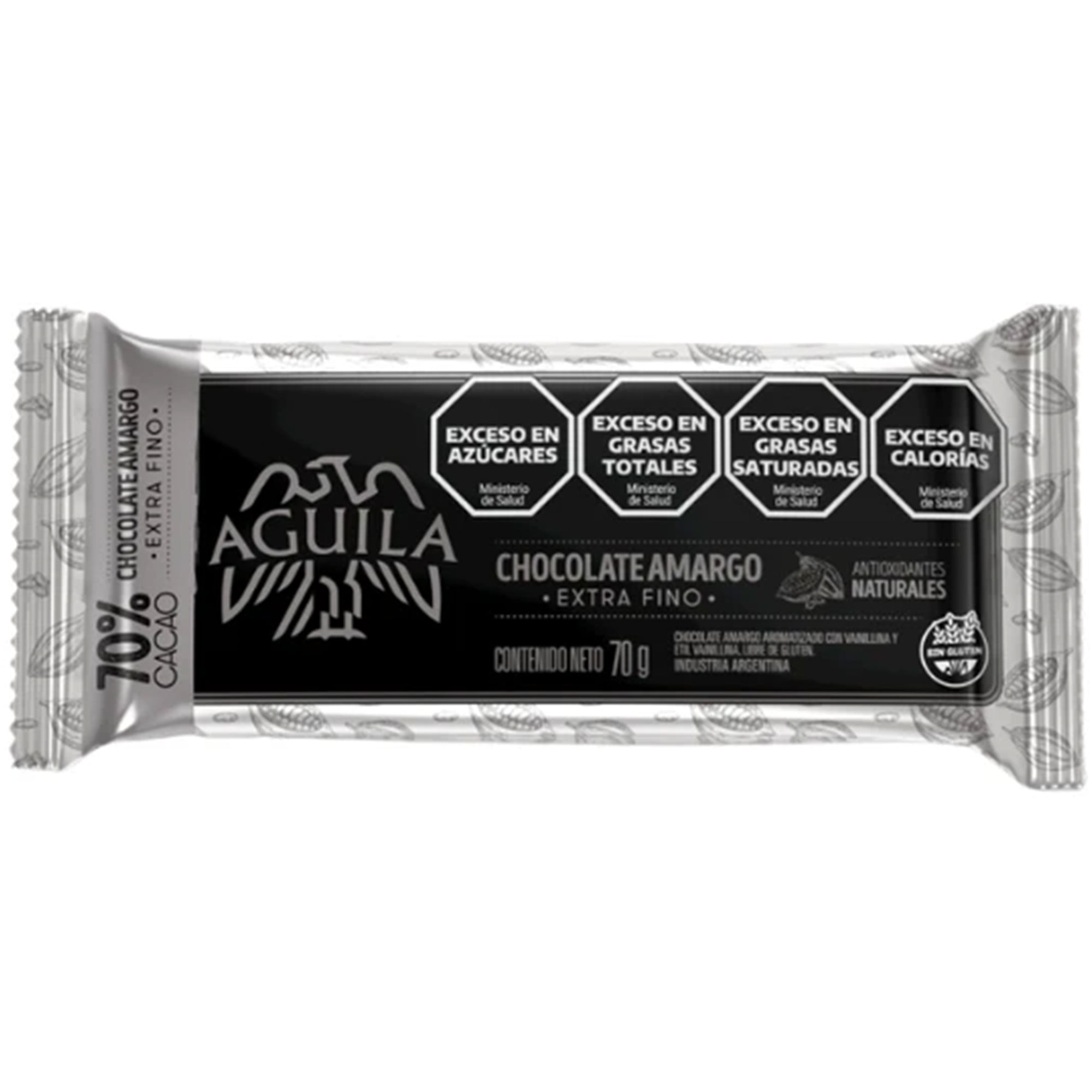 Tableta De Chocolate Aguila Cacao 70% 130 G