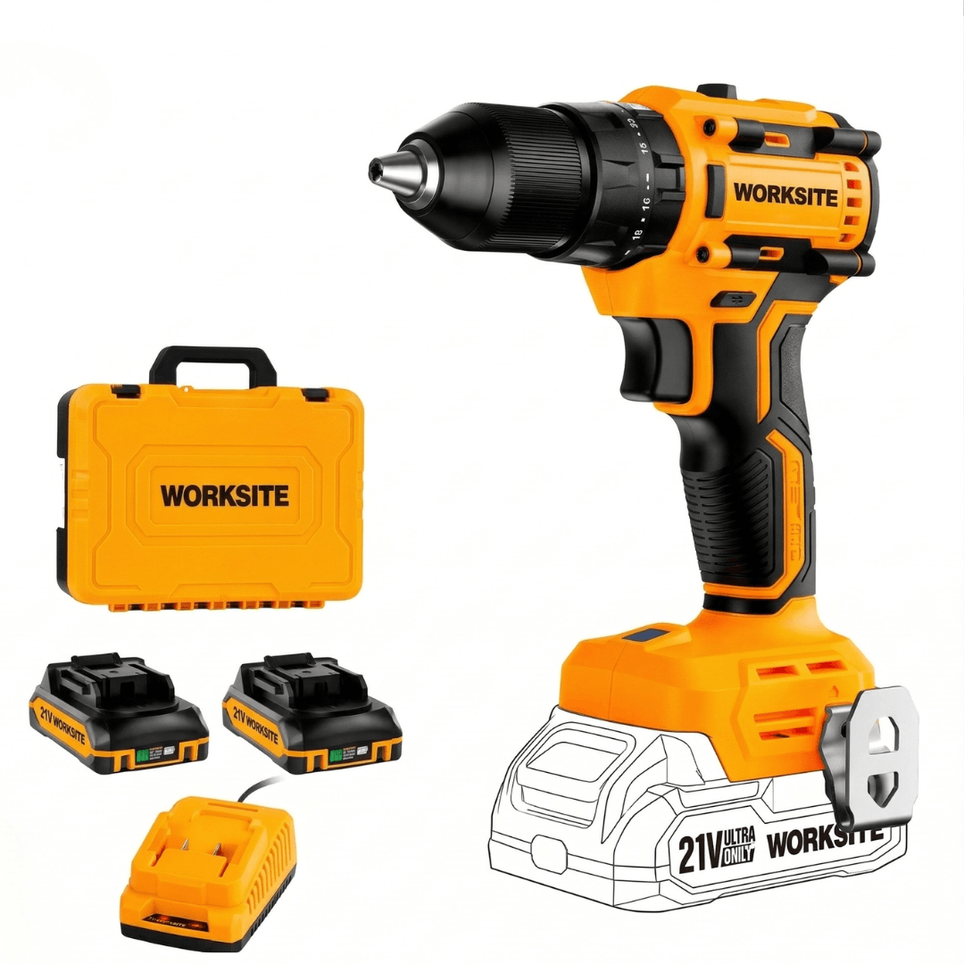 Taladro Percutor 13 Mm A Batería 21v Brushless Worksite 55nm