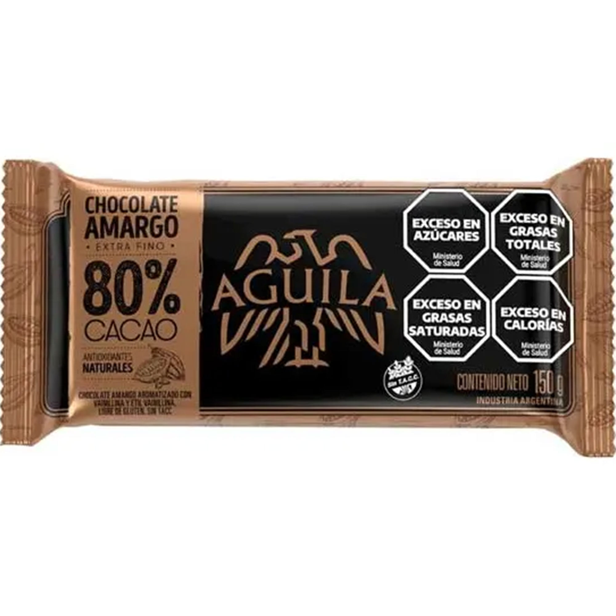 Tableta De Chocolate Aguila Cacao 80% 130 G
