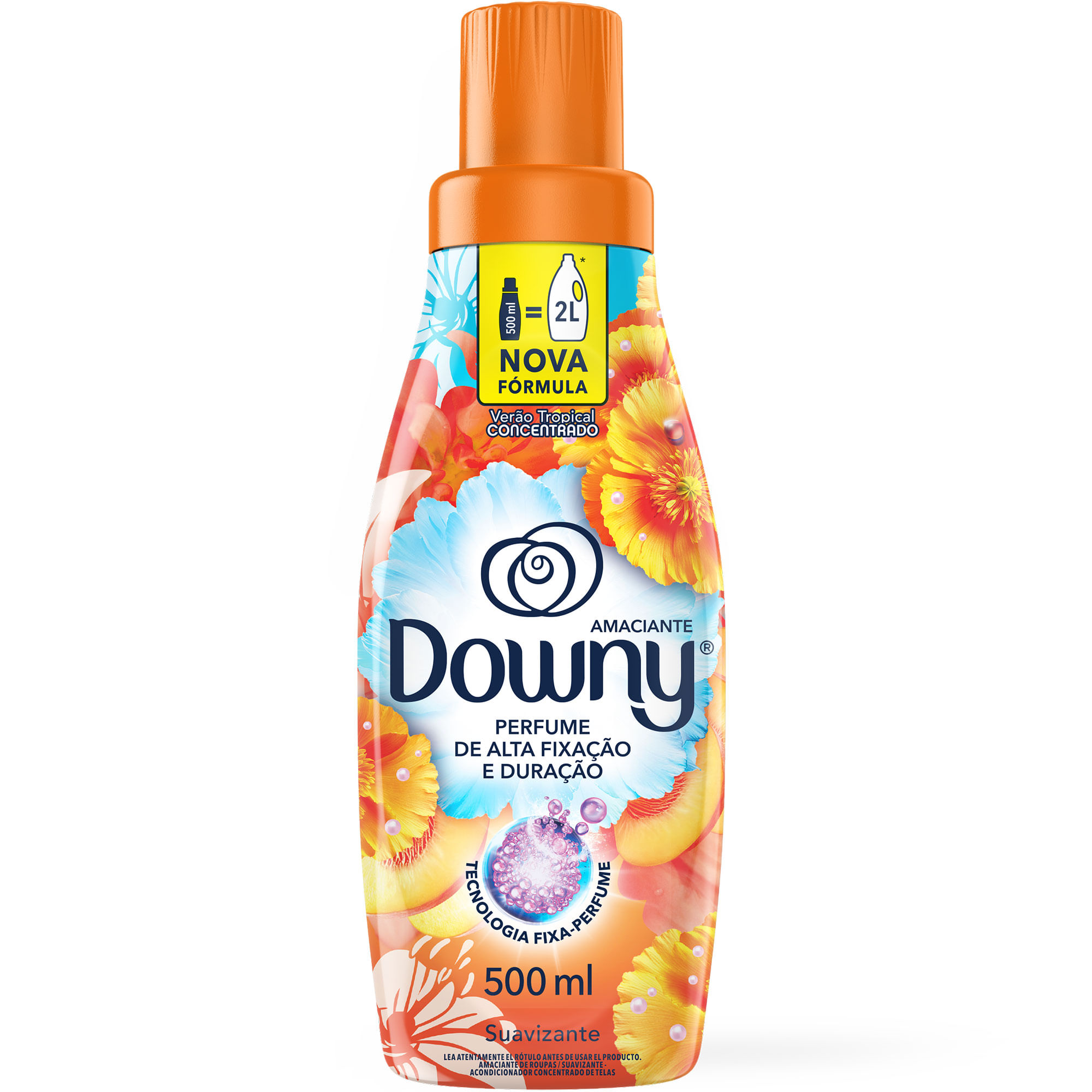 Suavizante concentrado Downy tropical en botella 500 ml