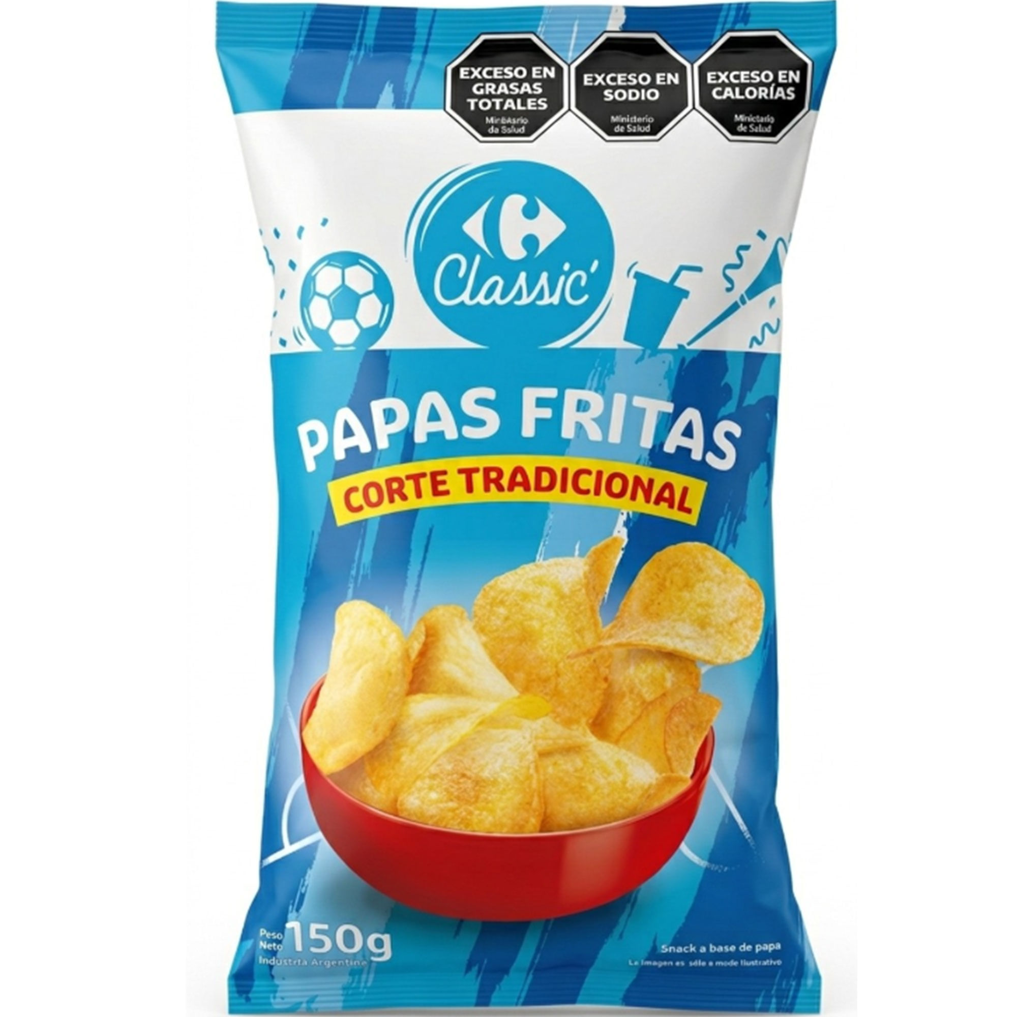 Papas fritas Carrefour Classic corte tradicional 150 g.