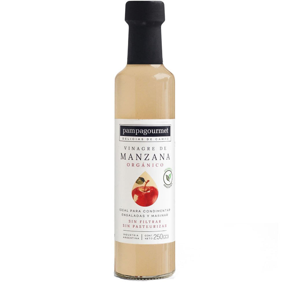 Vinagre de manzana Pampagourmet orgánico 250 cc.