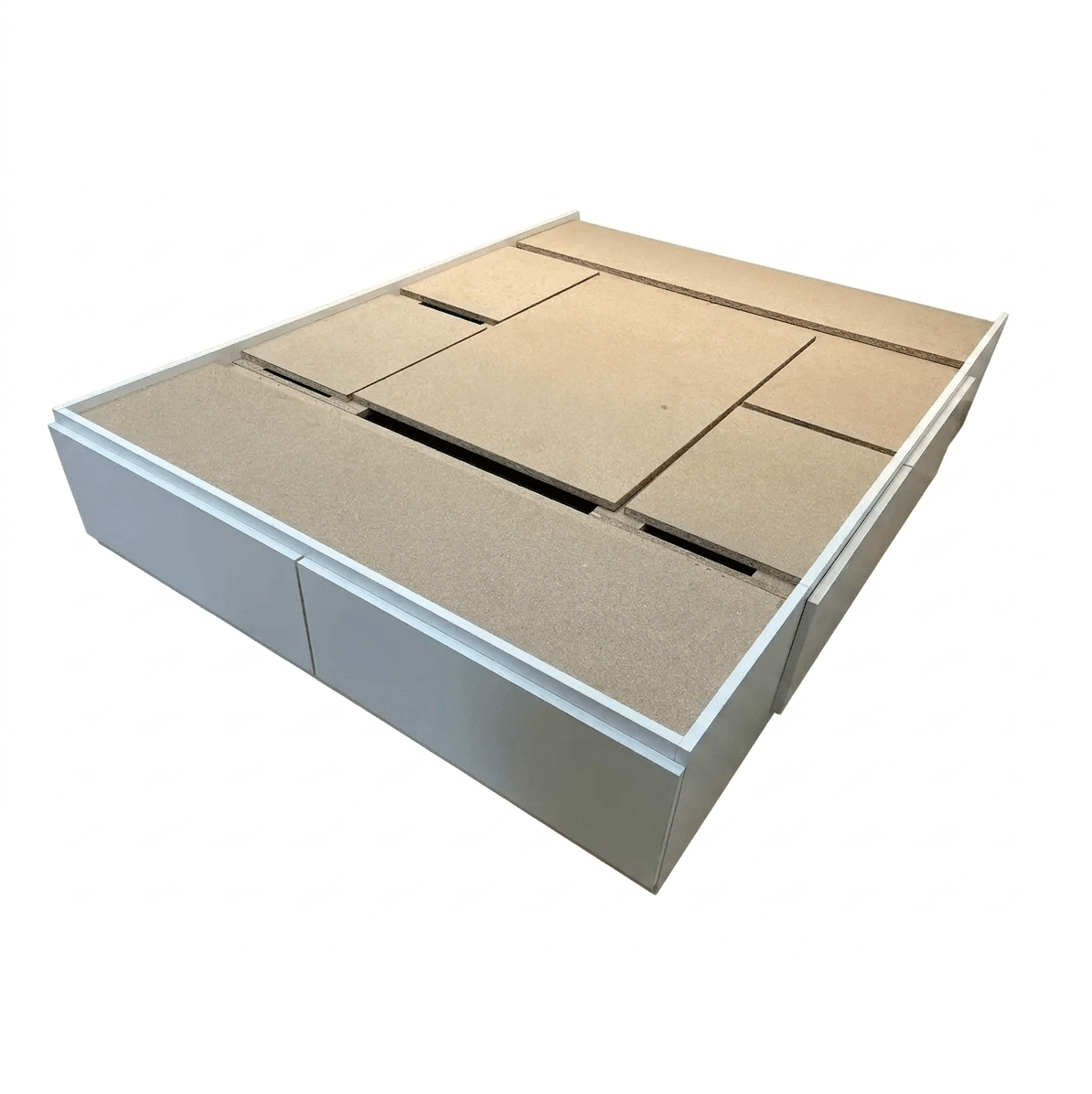 Box 6 Cajones Base Sommier Cajonera Cama 140x190 de 2 Plazas