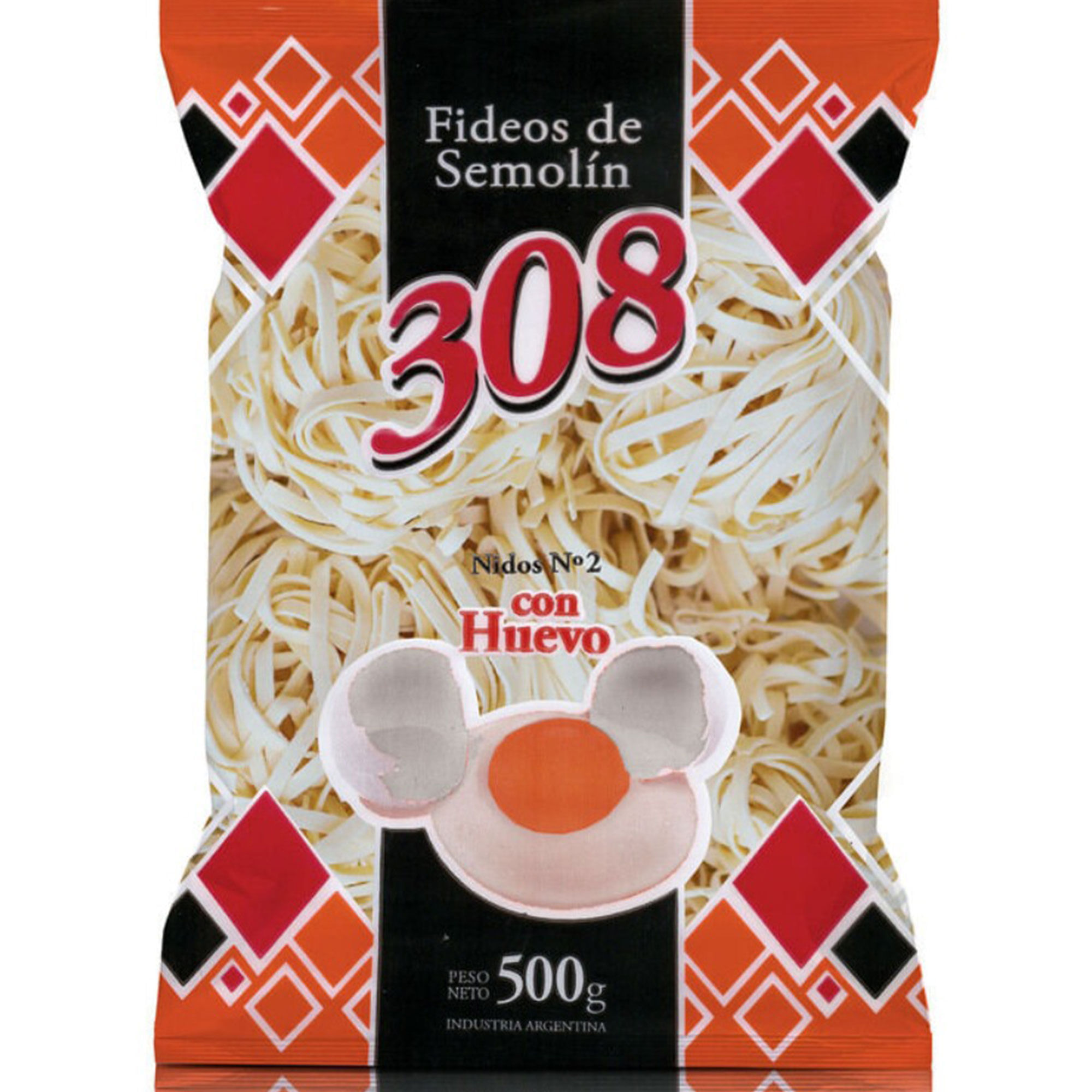Fideos cinta nido 308 nº 2 al huevo 500 g.