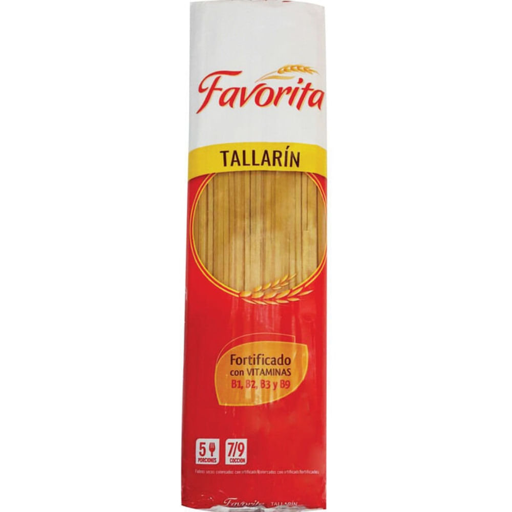 Fideos tallarines Favorita 500 g.