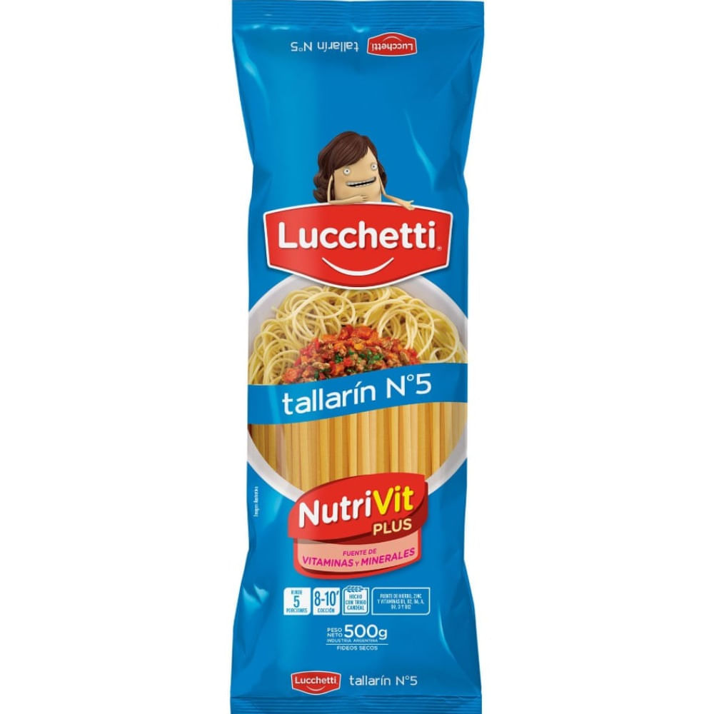 Fideos tallarin N5 Lucchetti 500 g.