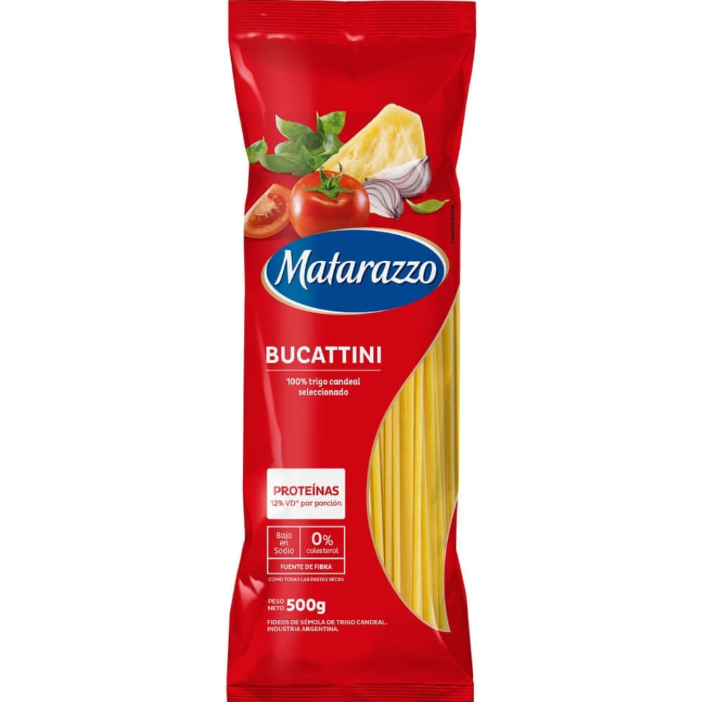 Fideos bucattini Matarazzo 500 g.