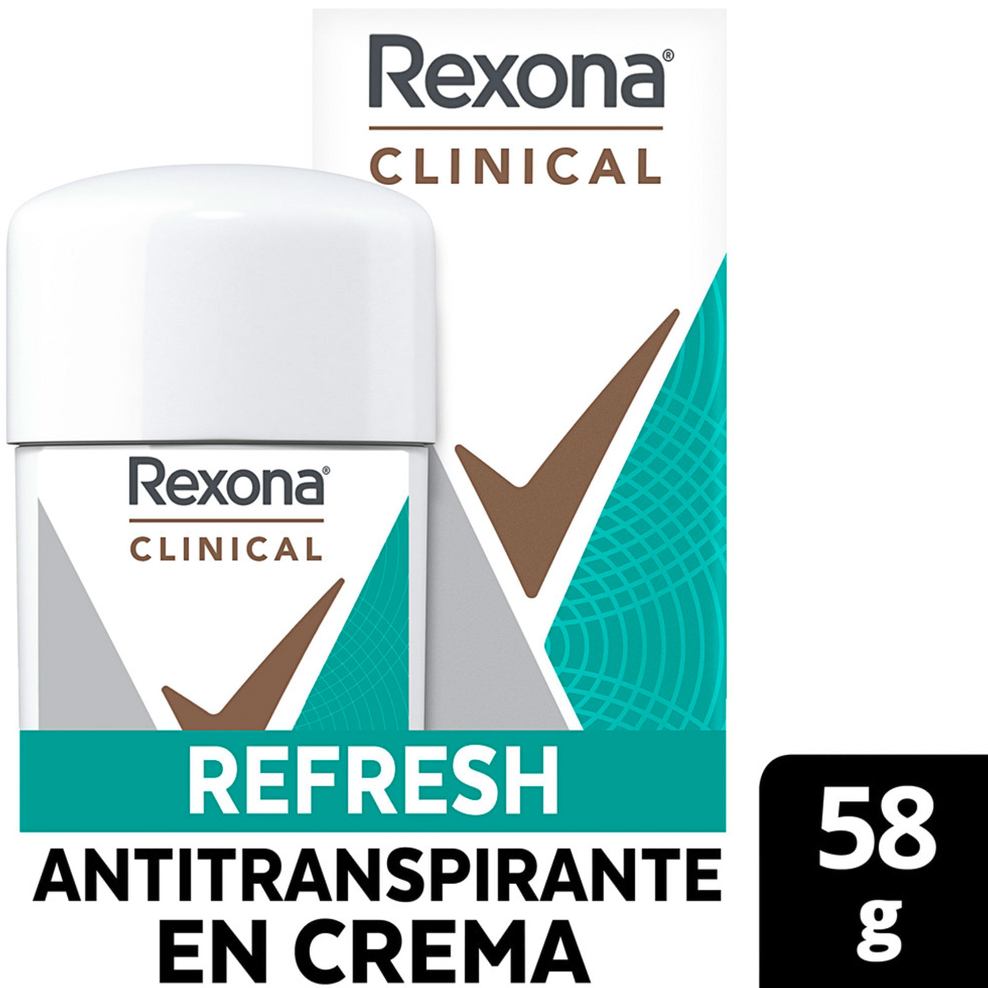 Antitransrspirante femenino en crema Rexona Clinical Refresh 58 grs