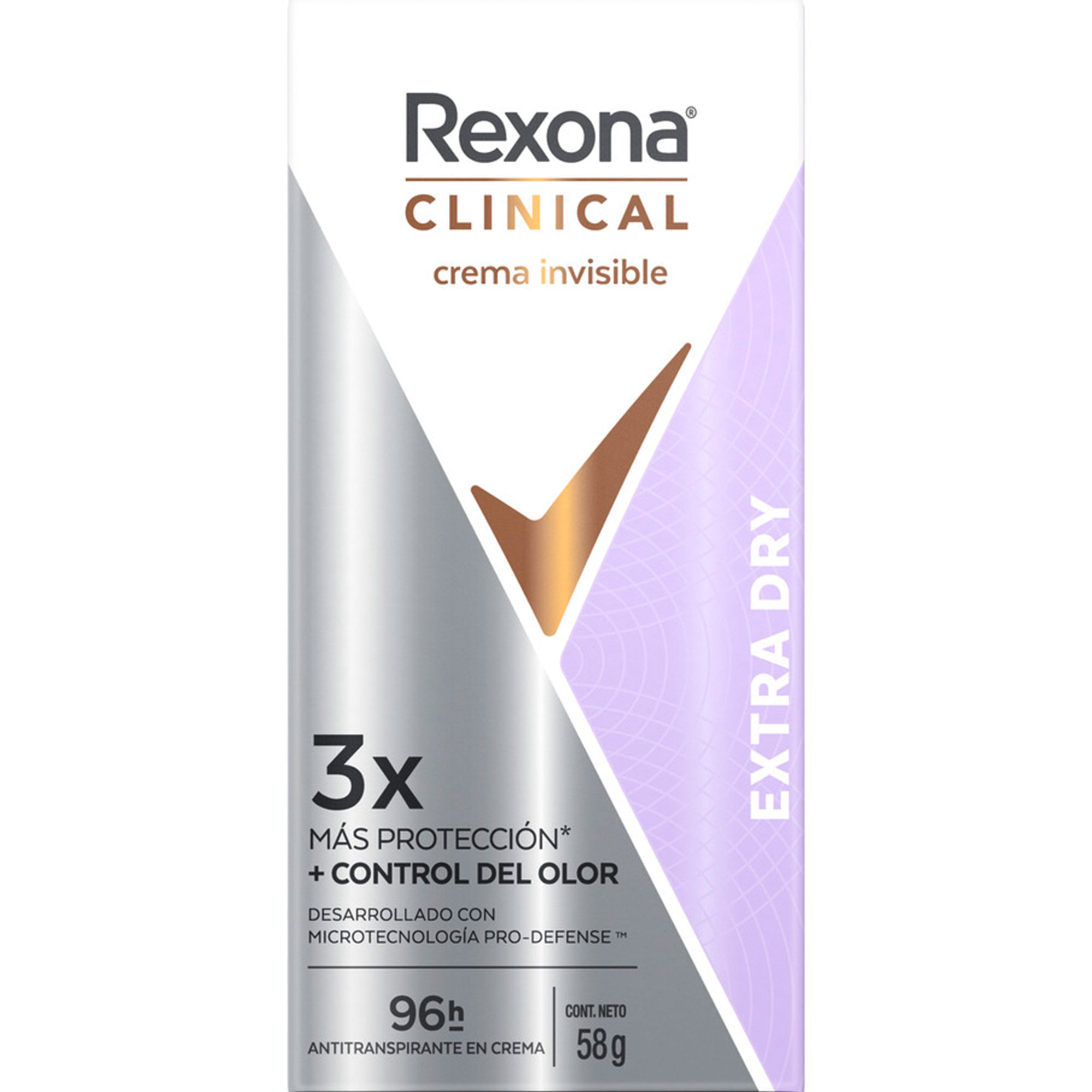 Antitranspirante femenino en crema Rexona Clinical Xtradry 58 grs