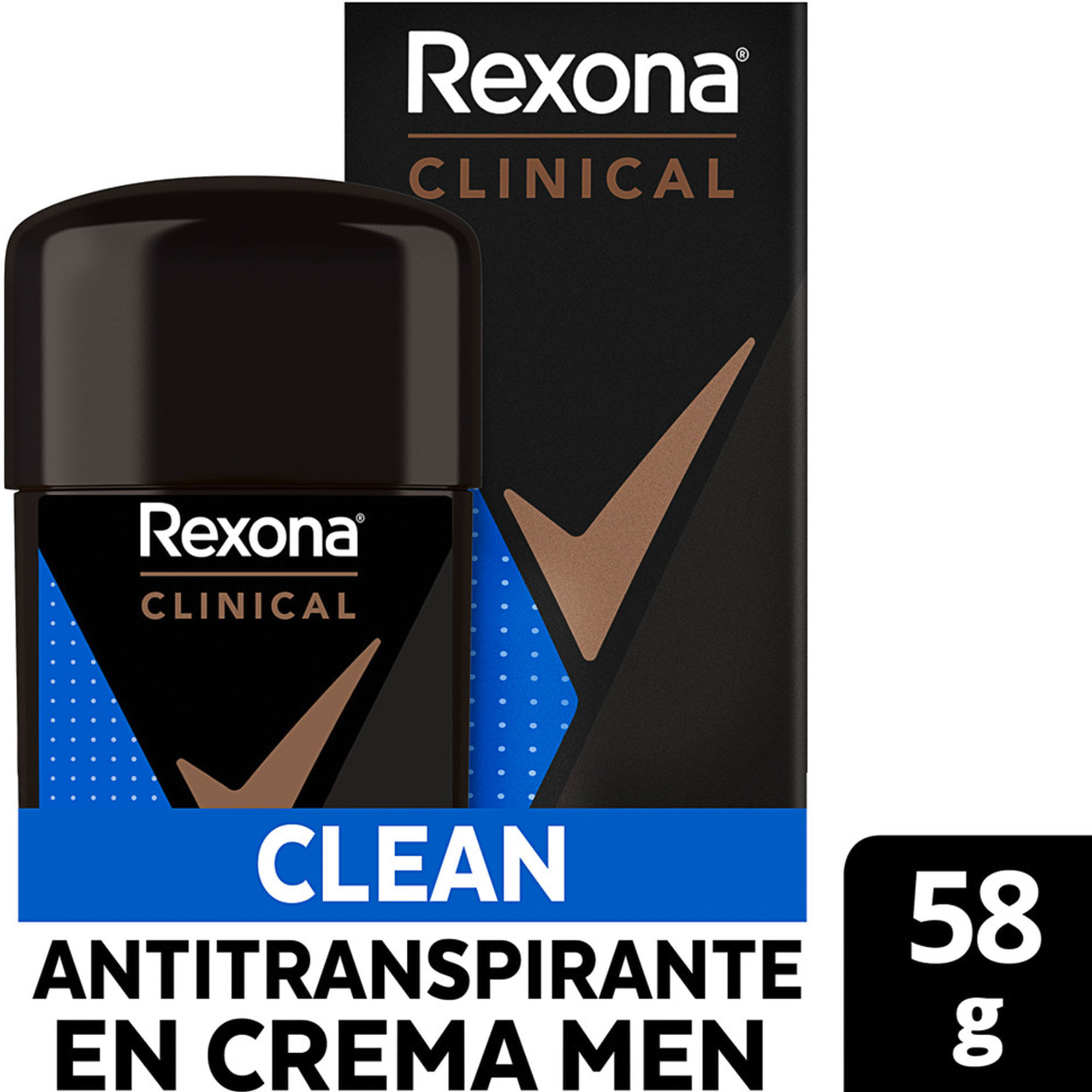 Antitranspirante en crema Men Rexona Clean 58 grs
