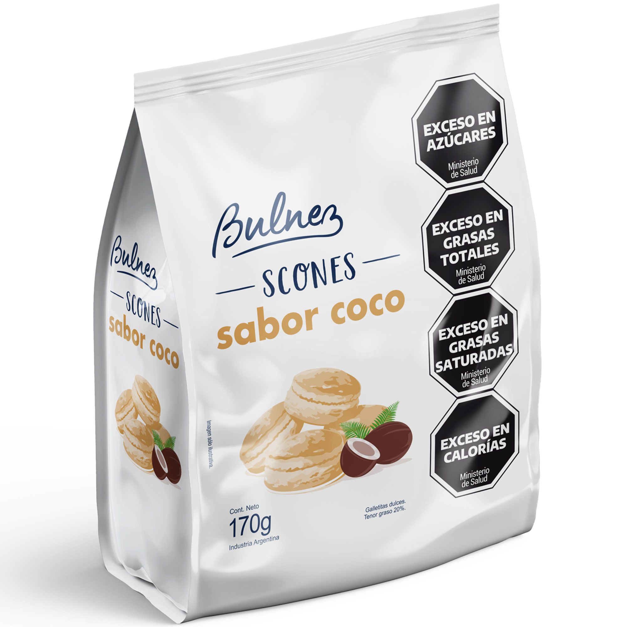 Scones Bulnez sabor coco 170 grs
