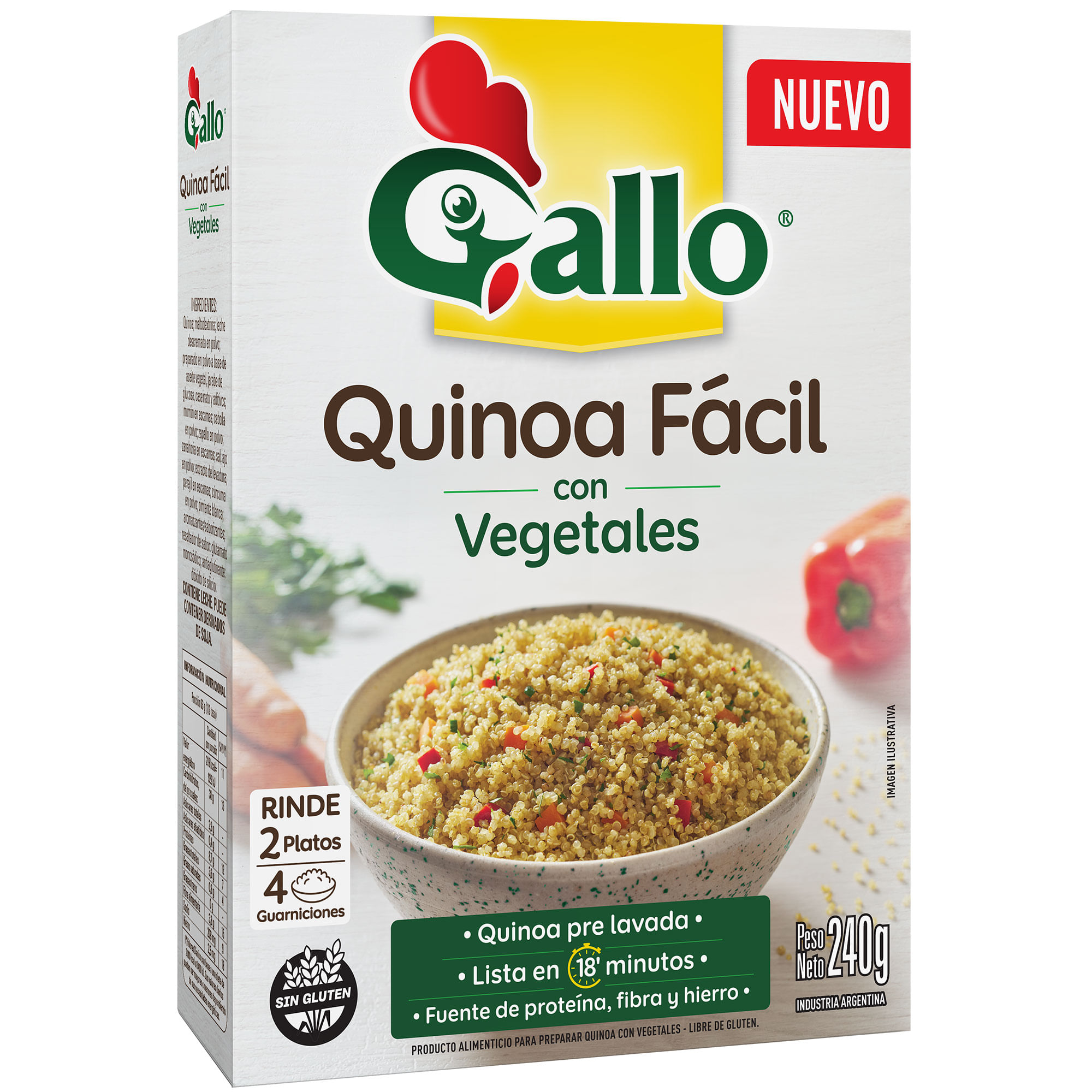 Quinoa fácil con vegetales Gallo 240 grs