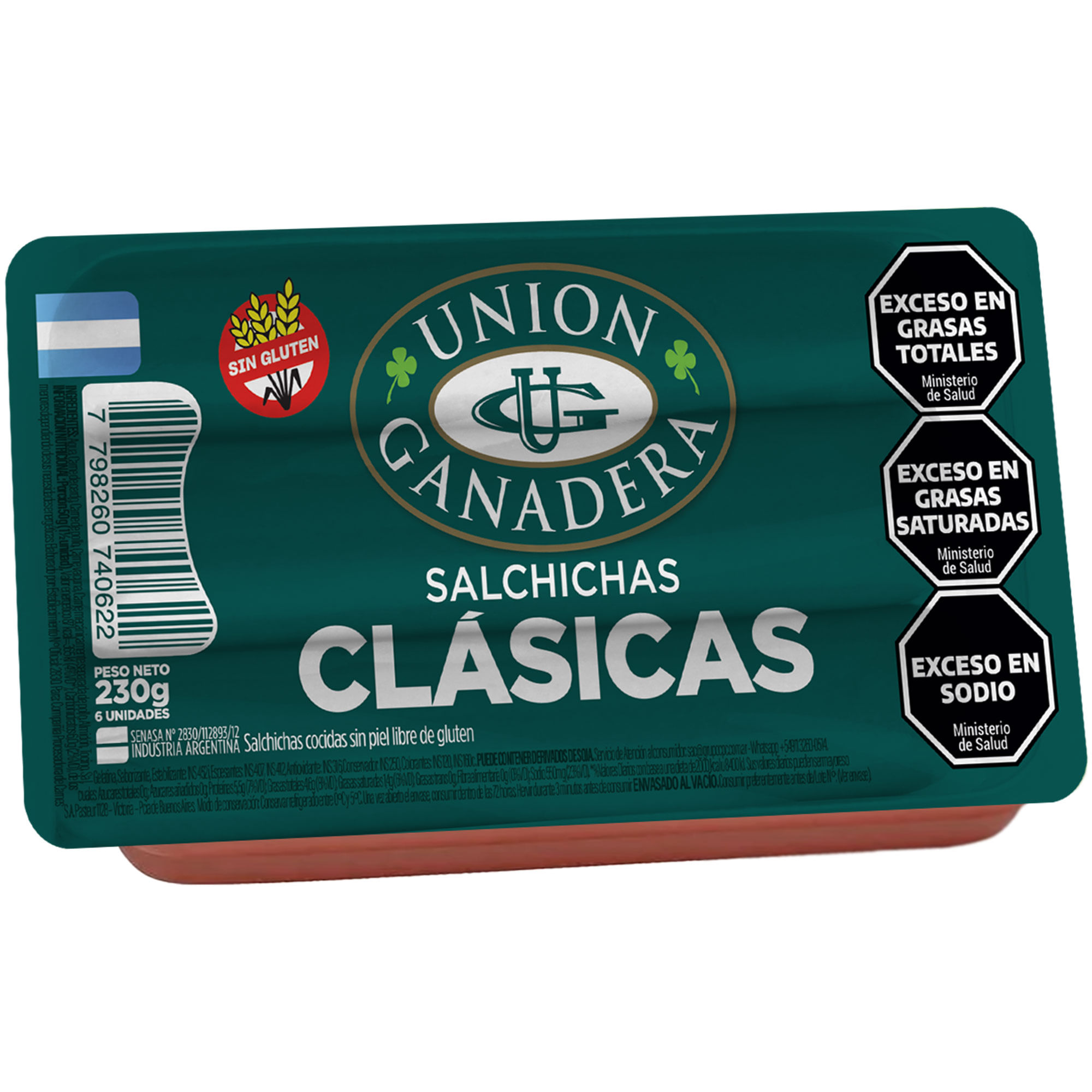Salchichas clásicas Unión Ganadera 6 uni