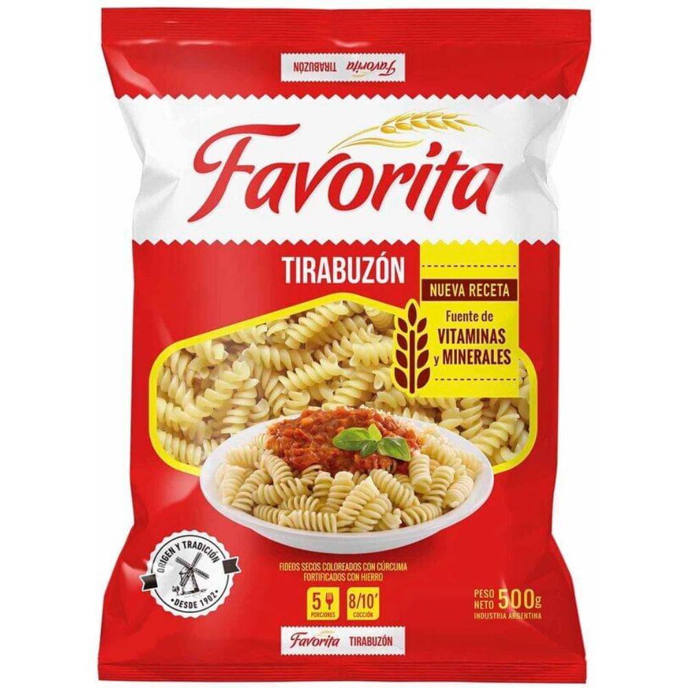 Fideos Favorita Tirabuzón 500 G