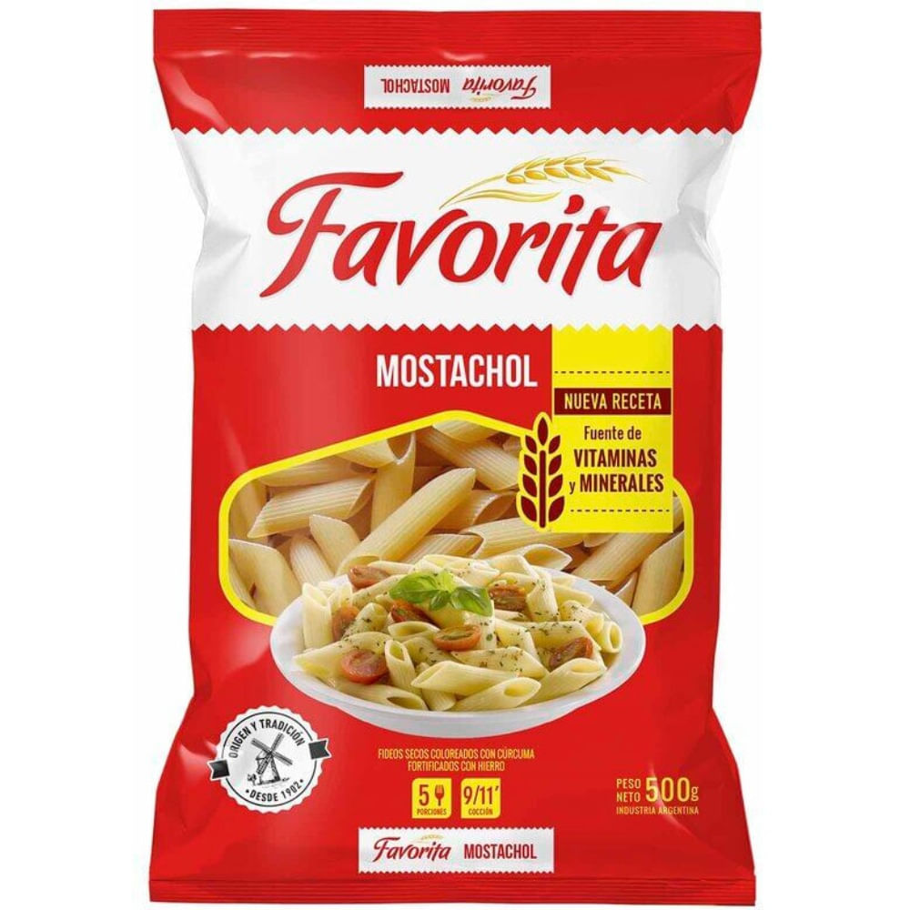 Fideos Favorita Mostachol 500 G