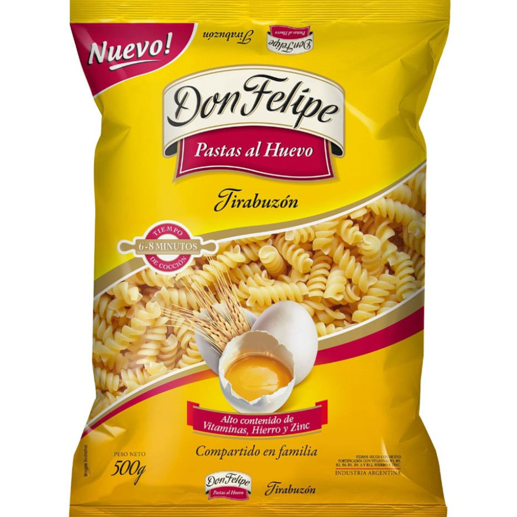 Fideos Tirabuzón Al Huevo Don Felipe 500gr