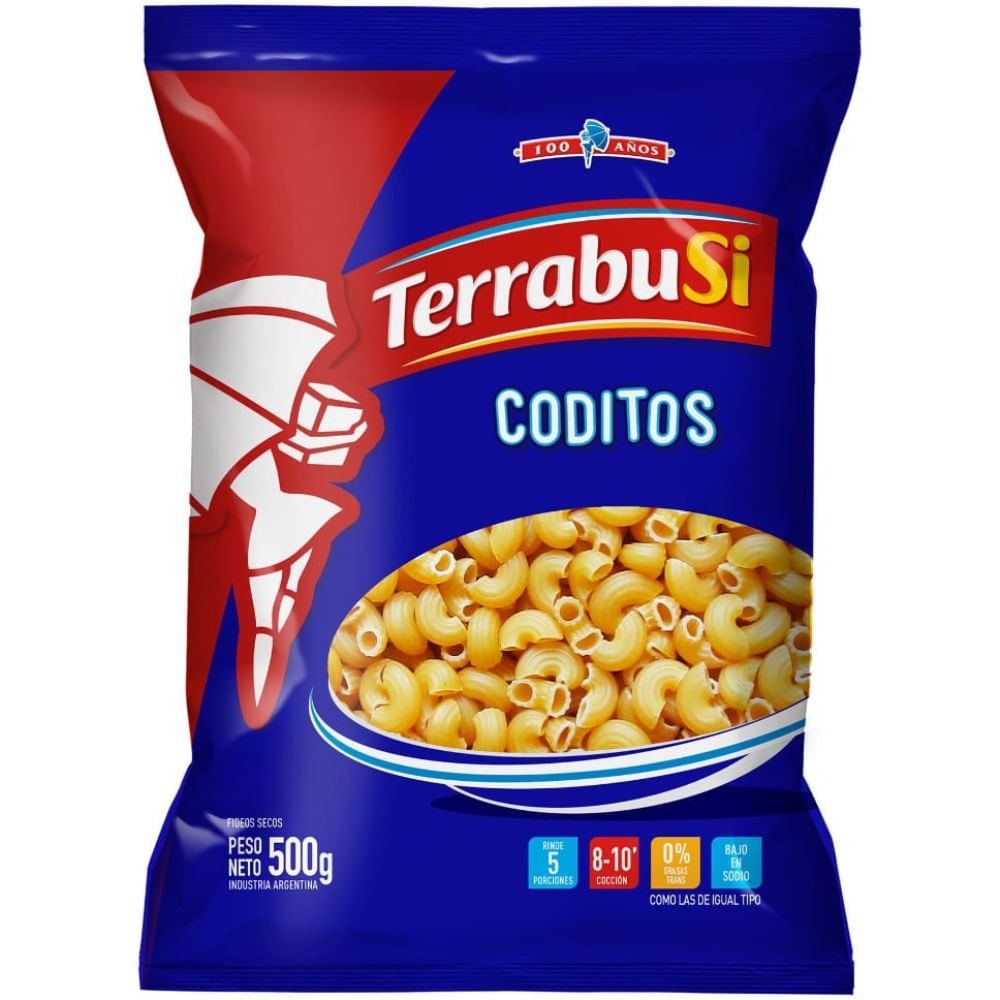 Fideos coditos Terrabusi 500 g.