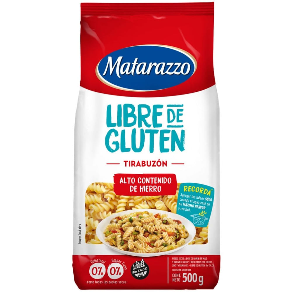 Fideos Tirabuzón Matarazzo Libre De Gluten 500gr