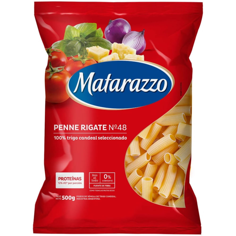 Fideos Matarazzo Penne Rigate 500 G