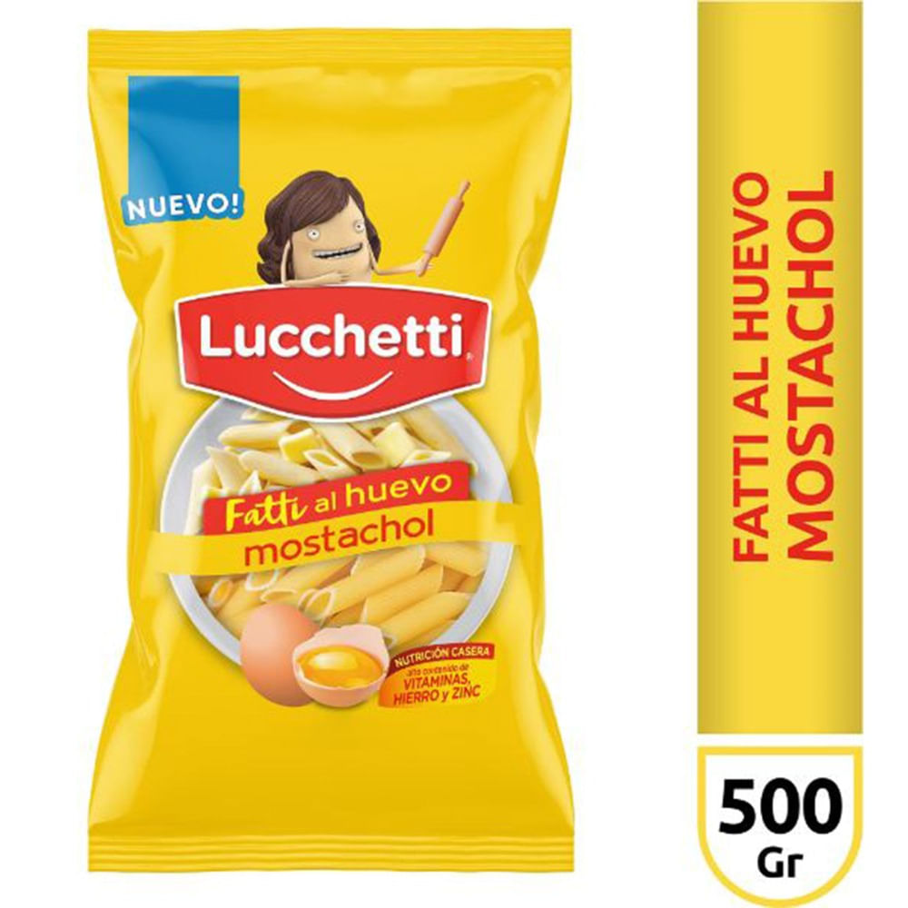 Fideos al huevo Lucchetti mostachol 500 g.