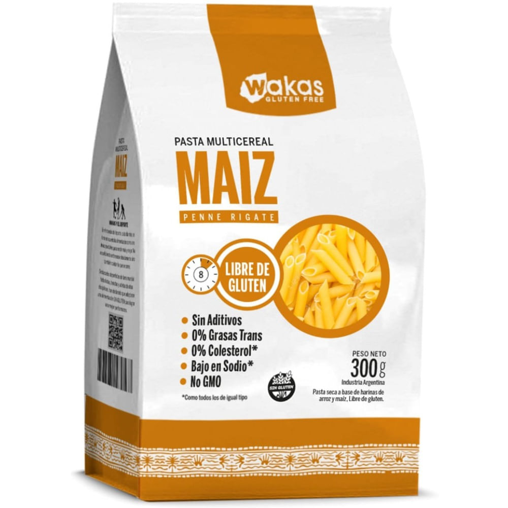 Fideos Multicereal Wakas Penne Rigate 300 G