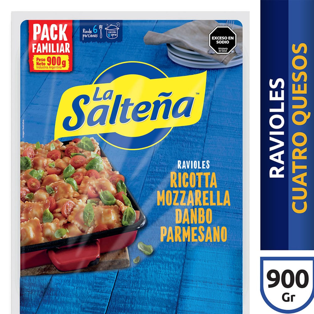 Ravioles La Salteña Cuatro Quesos 900g