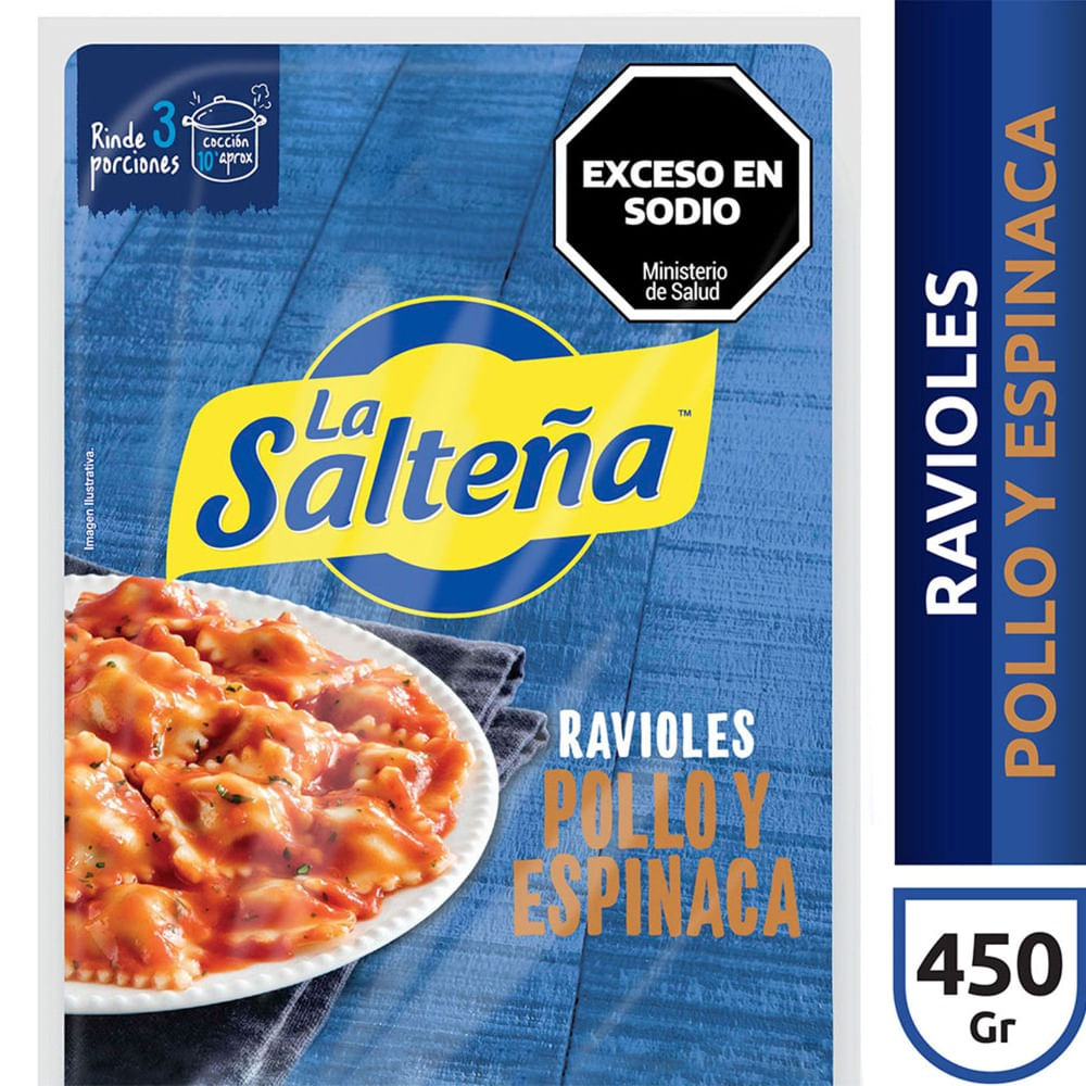 Ravioles La Salteña De Pollo Y Espinaca 450g