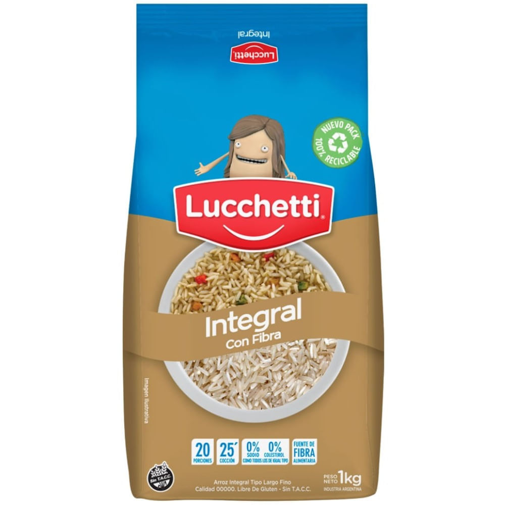Arroz integral Luccetti 1 kg.
