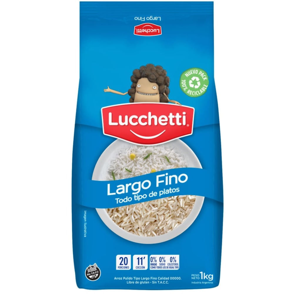 Arroz Largo Fino Lucchetti 1 Kg