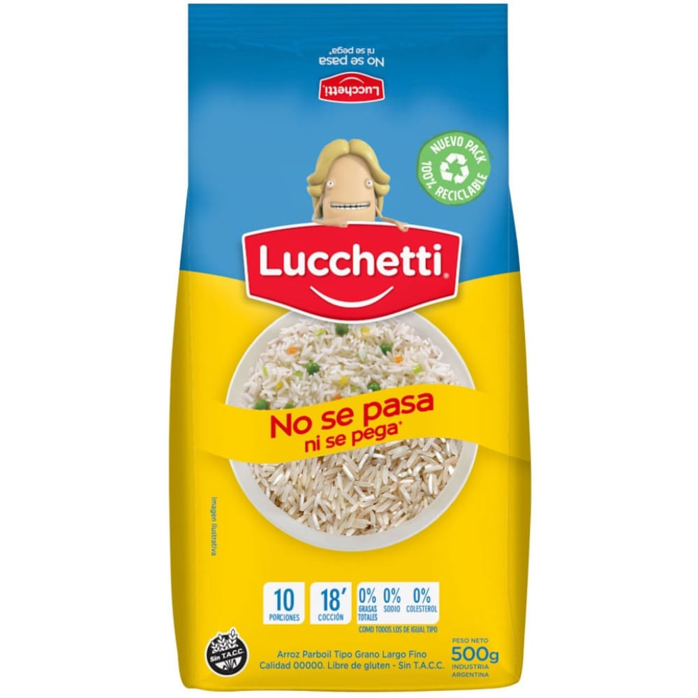 Arroz parboil Lucchetti 500 g.