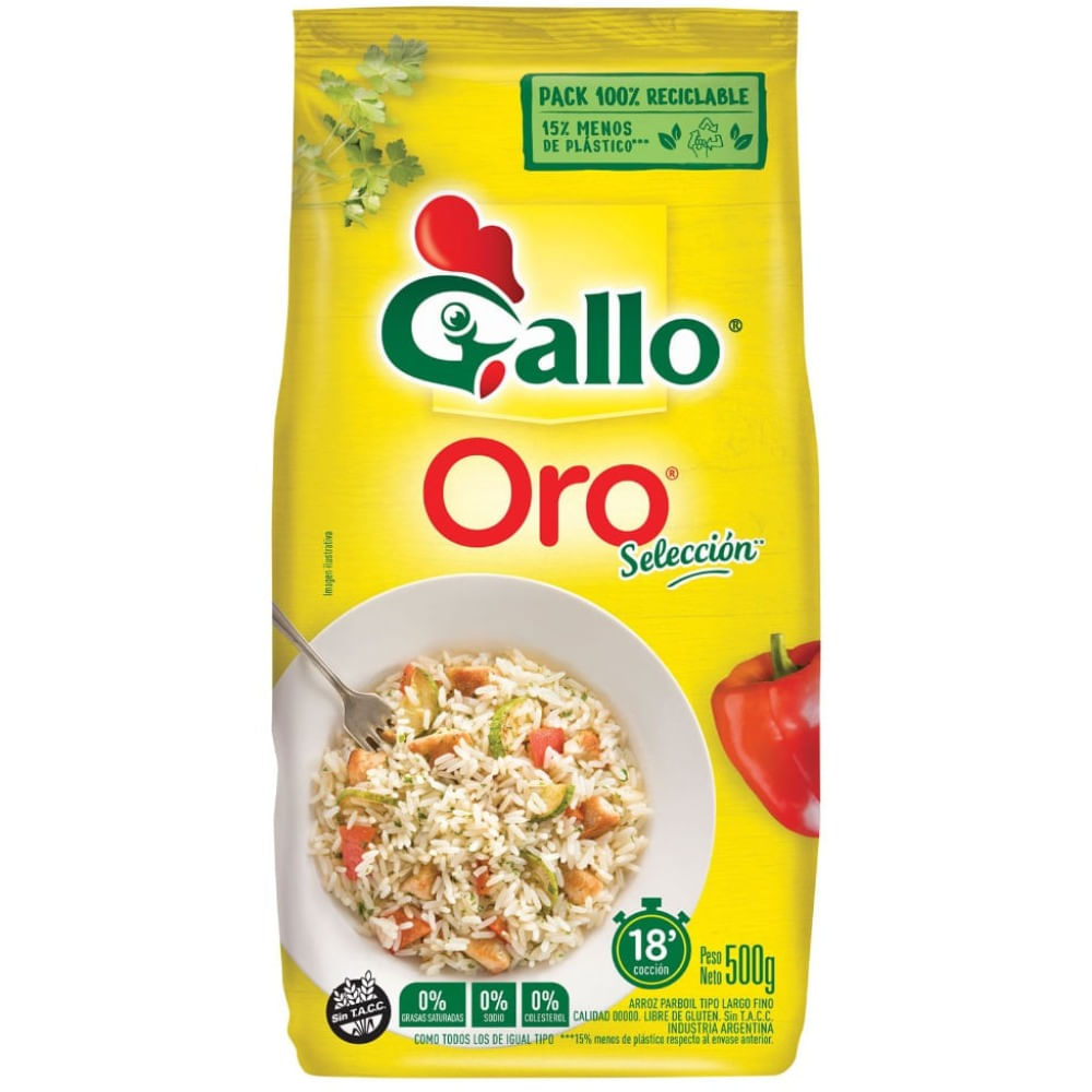 Arroz Parboil Gallo Oro Selección 500 G