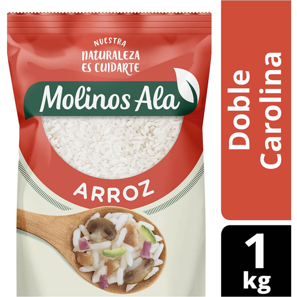 Arroz Molinos Ala doble carolina bolsa 1 kg.