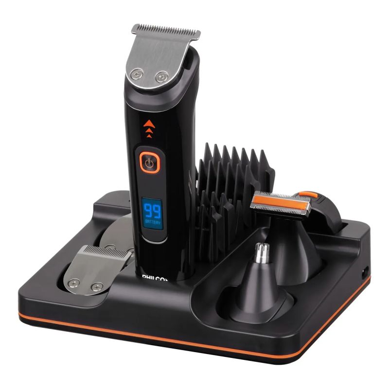 Cortadora De Pelo Philco Grooming Kit 6 En 1 Cb8975 Negro