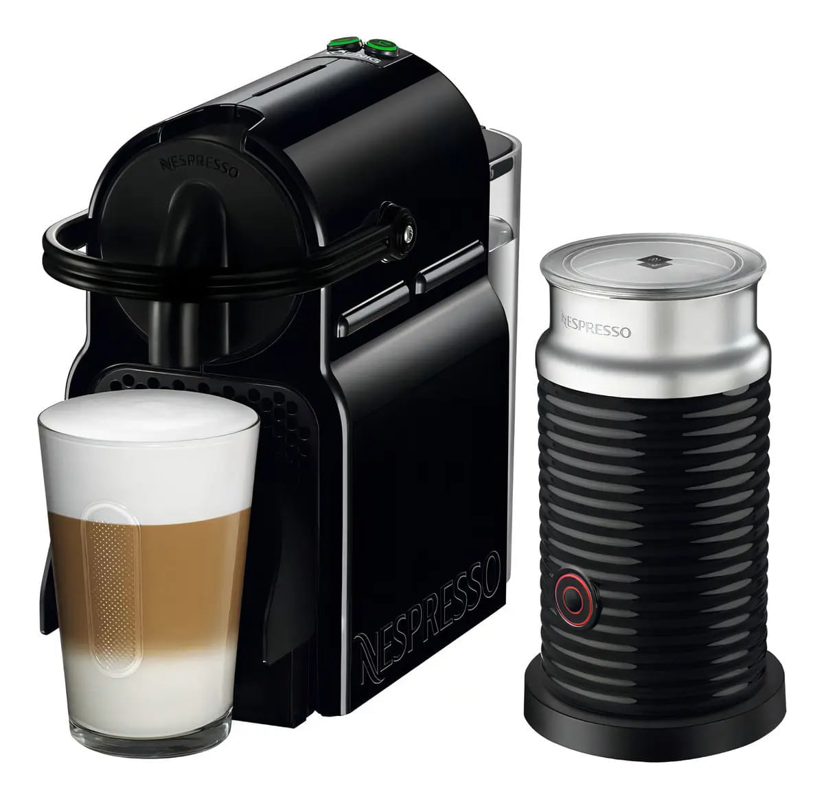Cafetera Automatica Nespresso Inissia A3d40bk + Aeroccino Negro