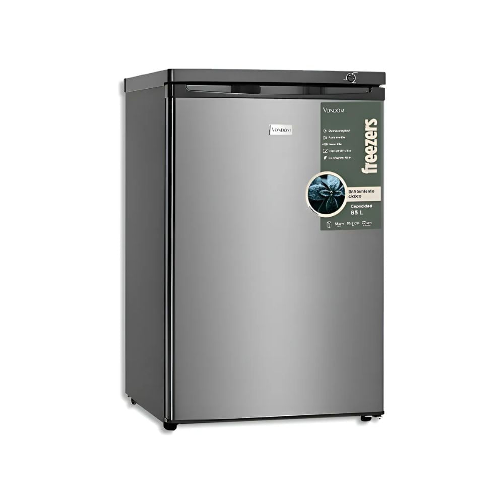 Freezer Bajo Mesada Vertical Vondom Fr55 85l Plateado