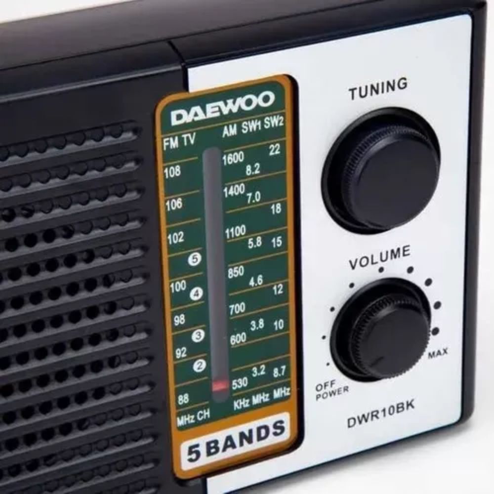 Radio Analogica Daewoo Dwr10bk Dual Pilas Y Cable