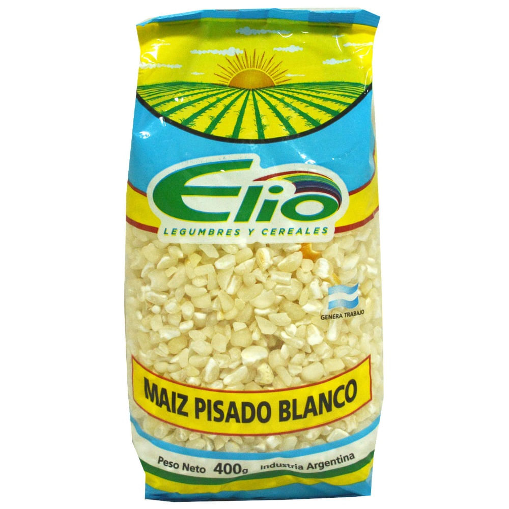 Maíz blanco pisado Don Elio bolsa 400 g.