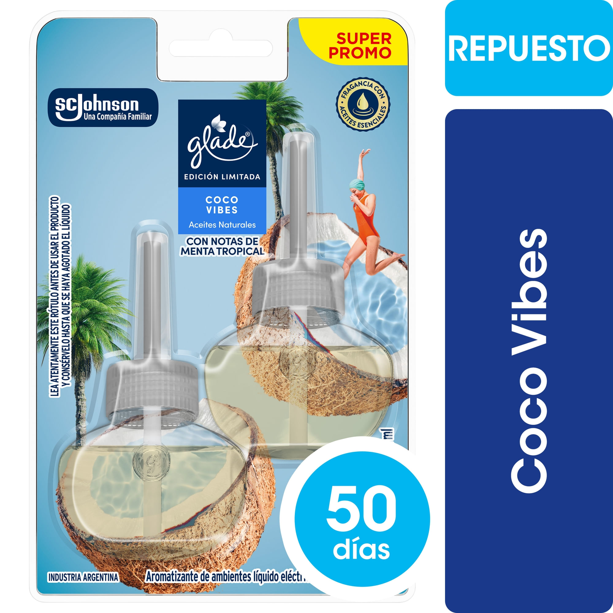 Repuesto Aromatizante De Ambientes Glade Mango Tropical 21ml
