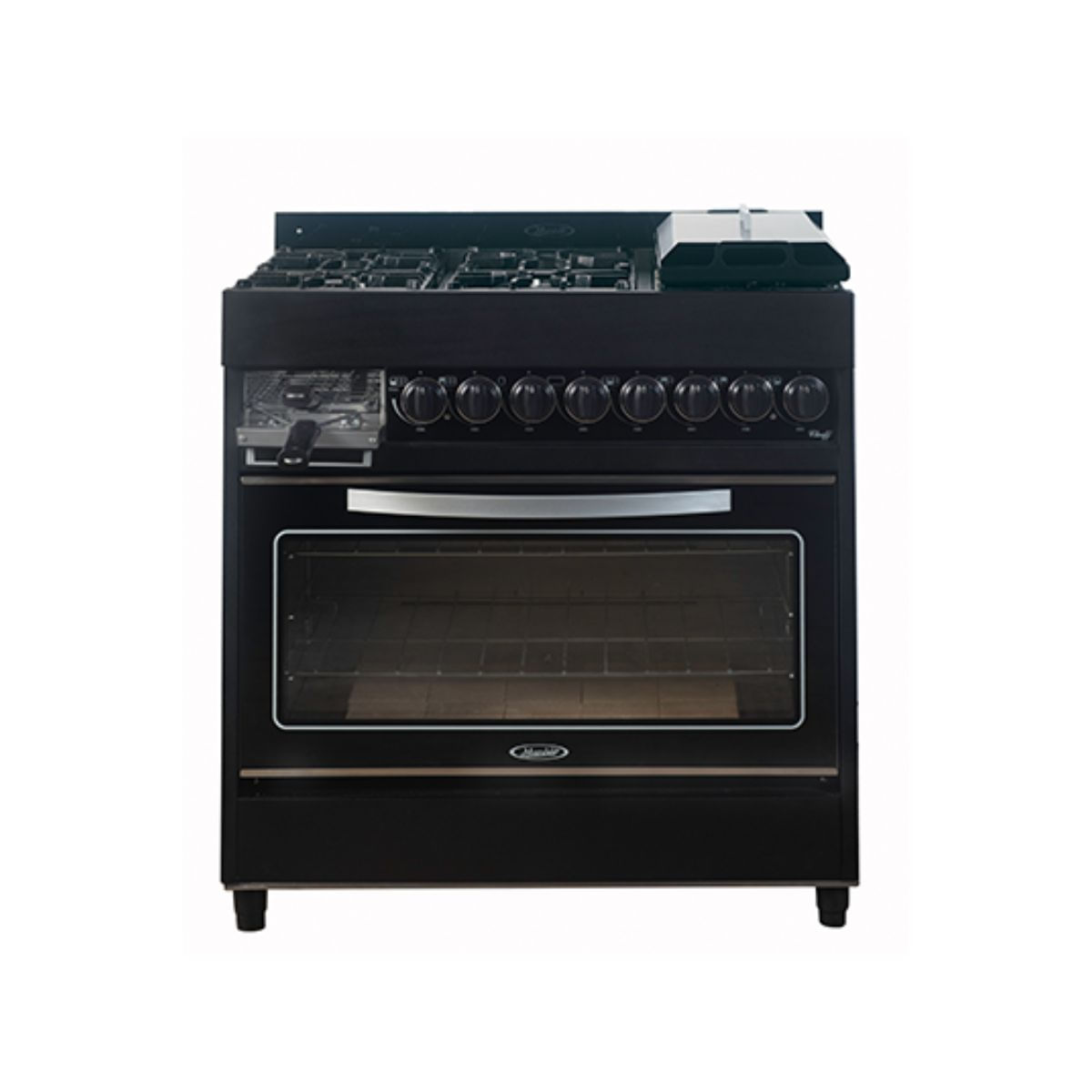 Cocina Maraldi Cheff Glass Black 87 Cm 6 Hornallas