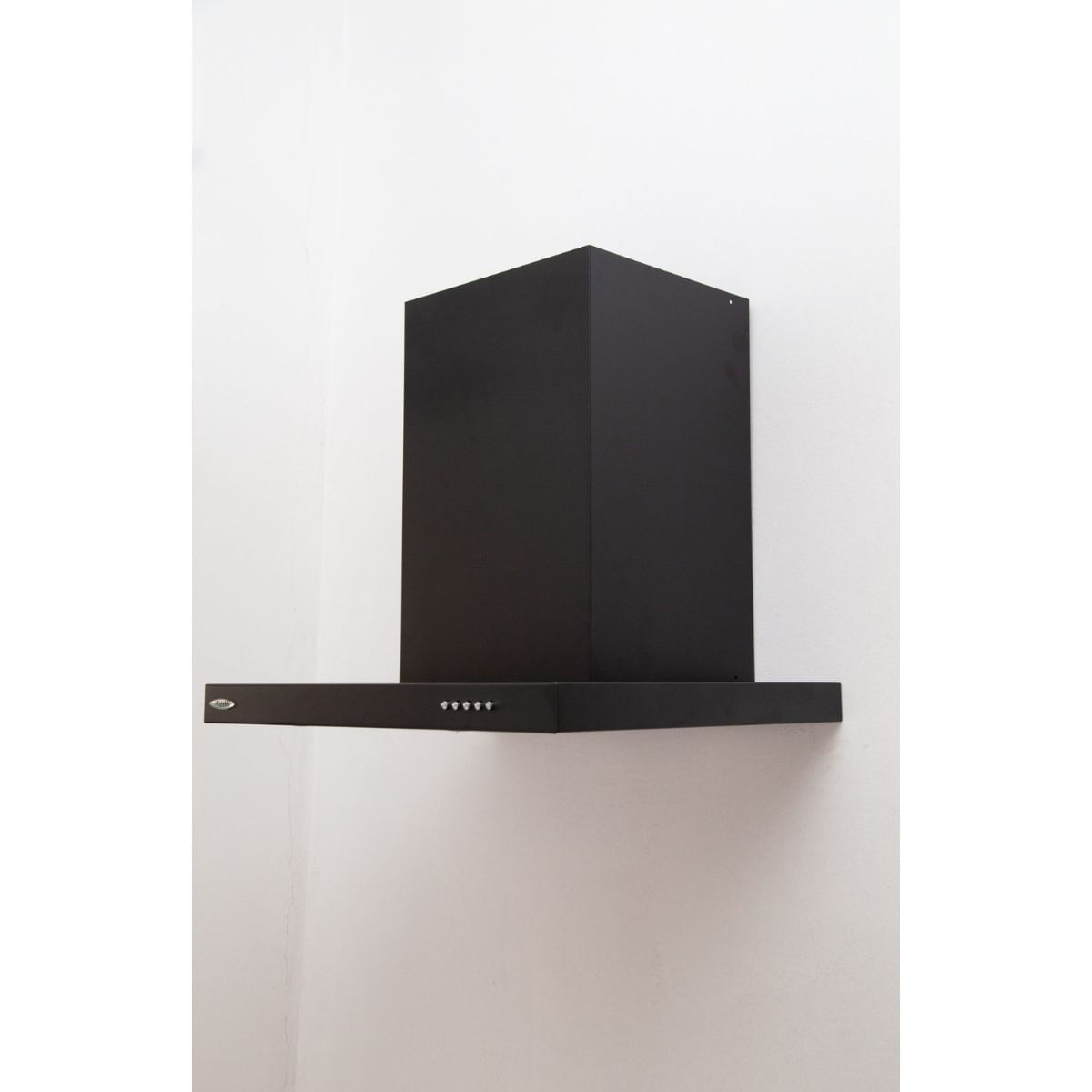 Campana Maraldi Slim Negro Microtexturado 90 Cm Con Luz 3v