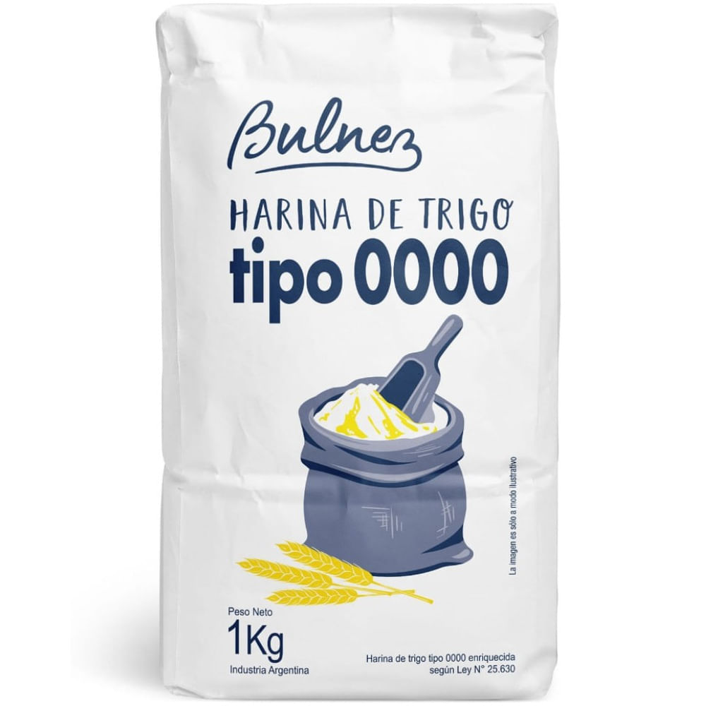 Harina de trigo 0000 Bulnez 1 kg