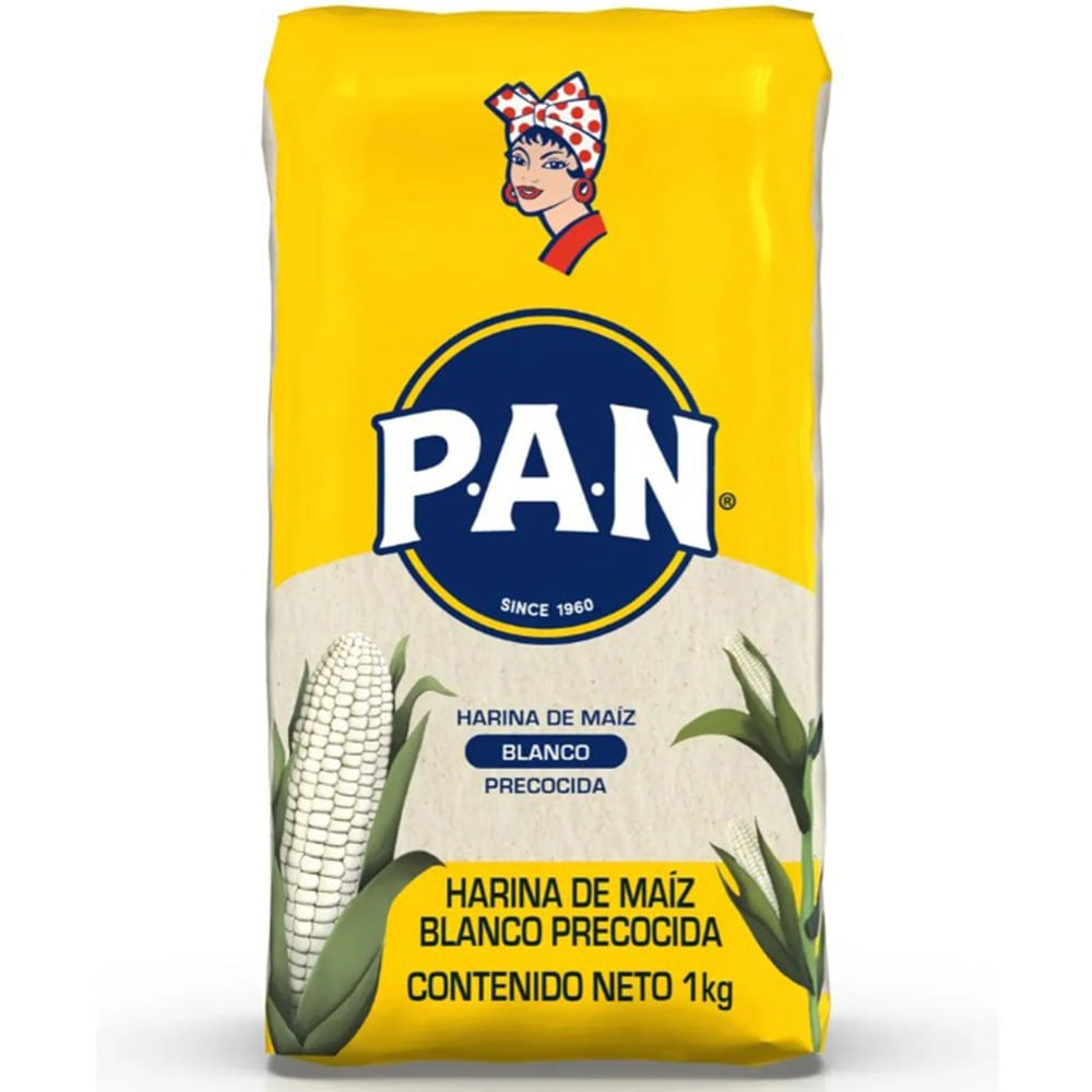 Harina de maíz blanco precocida Pan 1 kg