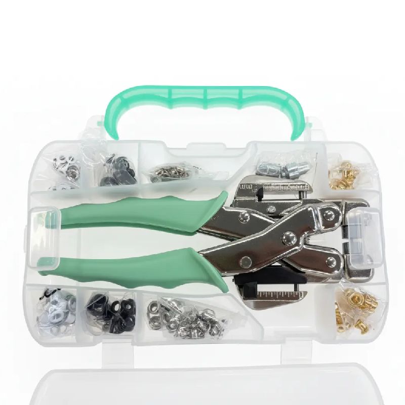 Set Colocador De Ojalillos Proline Con Perforadora Etkp008pi