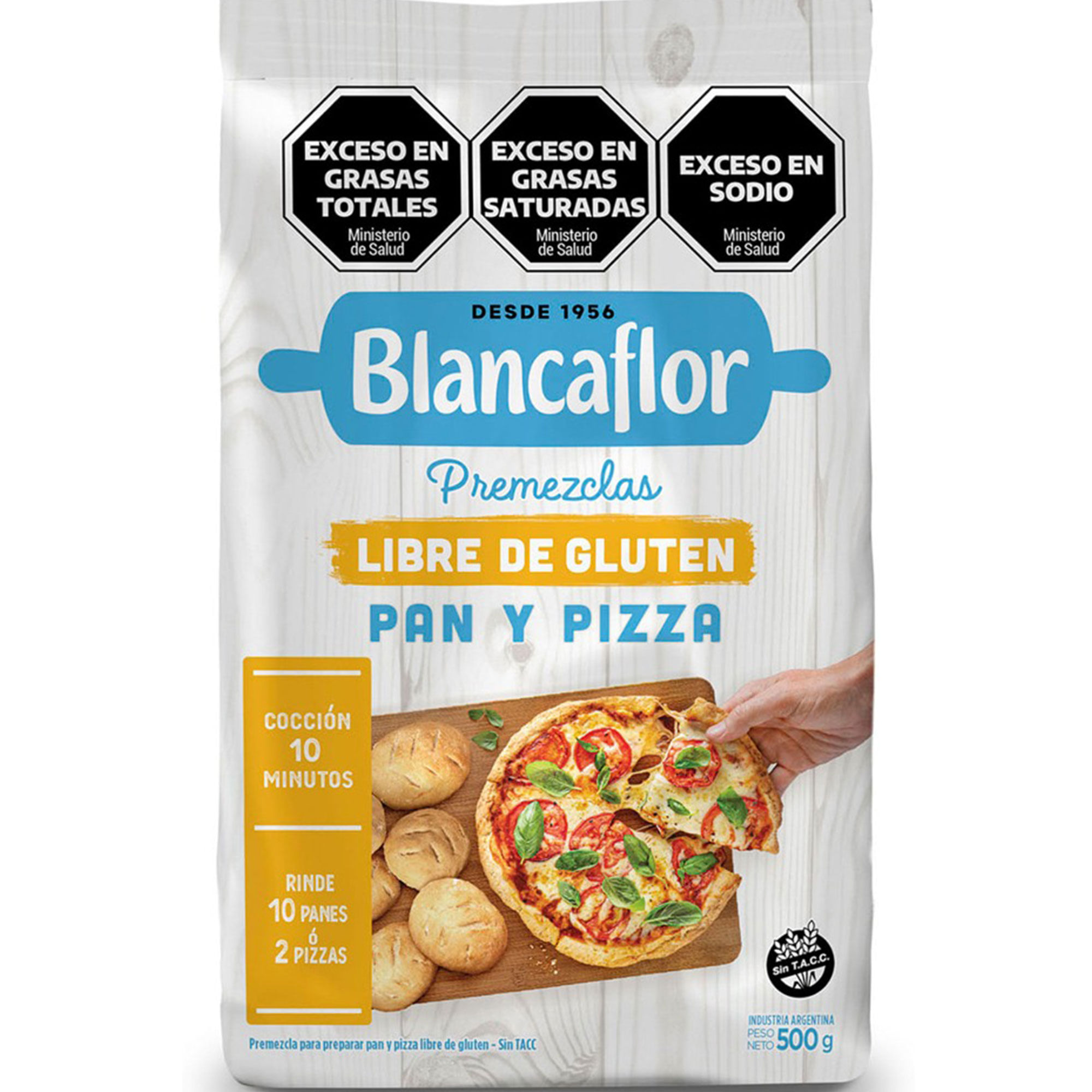Premezcla Blancaflor sin TACC pizza y pan 500 g.