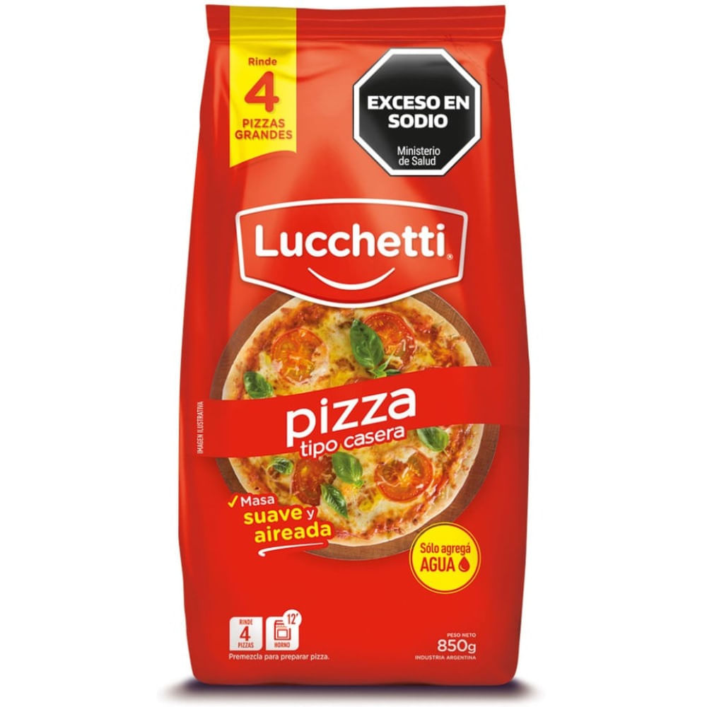 Premezcla para pizza Lucchetti 850 g.